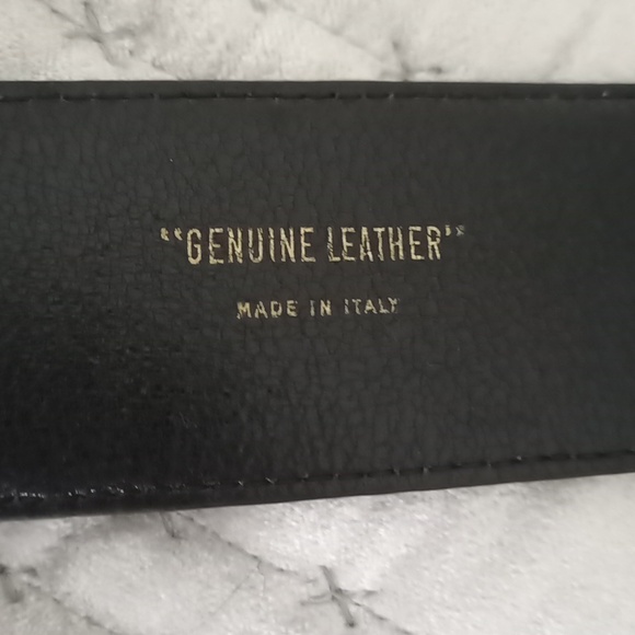 PALOMA PICASSO Leather  "X" Shoulder Bag + Belt SET black gold + BONUS earrings - Picture 5 of 10